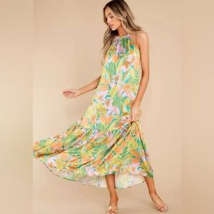 EUC $398! LAROQUE SULLIVAN ORIGINAL LADIES FLORAL MALIBU MAXI DRESS - SIZE SMALL